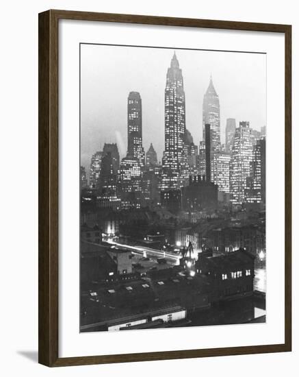 Manhattan Skyline-Andreas Feininger-Framed Photographic Print