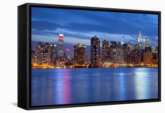 Manhattan Skyline.-rudi1976-Framed Stretched Canvas