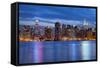 Manhattan Skyline.-rudi1976-Framed Stretched Canvas