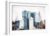 Manhattan Skyscrapers II - In the Style of Oil Painting-Philippe Hugonnard-Framed Giclee Print