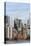 Manhattan skyscrapers on the Hudson River, New York, New York, Usa-Susan Pease-Stretched Canvas