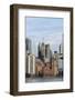 Manhattan skyscrapers on the Hudson River, New York, New York, Usa-Susan Pease-Framed Photographic Print