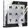 Manhattan Square BW-SD Graphics Studio-Stretched Canvas