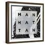 Manhattan Square BW-SD Graphics Studio-Framed Art Print