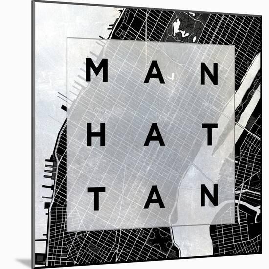 Manhattan Square BW-SD Graphics Studio-Mounted Art Print