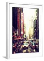 Manhattan Street II-Philippe Hugonnard-Framed Giclee Print