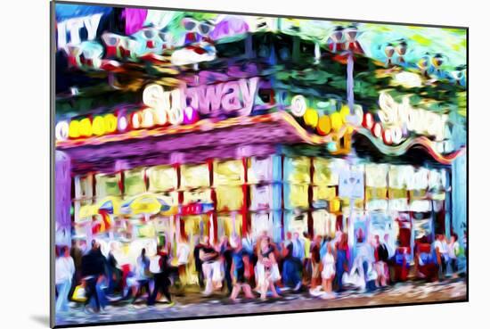 Manhattan Subway - In the Style of Oil Painting-Philippe Hugonnard-Mounted Giclee Print