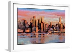 Manhattan Sunrise-Savannah Miller-Framed Art Print