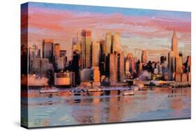 Manhattan Sunrise-Savannah Miller-Stretched Canvas