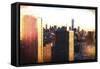 Manhattan Sunset Colors-Philippe Hugonnard-Framed Stretched Canvas