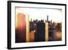 Manhattan Sunset Colors-Philippe Hugonnard-Framed Giclee Print