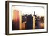 Manhattan Sunset Colors-Philippe Hugonnard-Framed Giclee Print