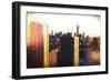 Manhattan Sunset Colors-Philippe Hugonnard-Framed Giclee Print