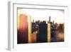 Manhattan Sunset Colors-Philippe Hugonnard-Framed Giclee Print