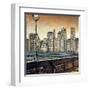 Manhattan Sunset I-Matthew Daniels-Framed Art Print