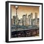 Manhattan Sunset I-Matthew Daniels-Framed Art Print