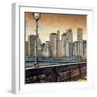 Manhattan Sunset I-Matthew Daniels-Framed Art Print