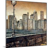 Manhattan Sunset I-Matthew Daniels-Mounted Art Print