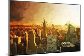 Manhattan Sunset II - In the Style of Oil Painting-Philippe Hugonnard-Mounted Giclee Print