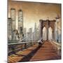 Manhattan Sunset II-Matthew Daniels-Mounted Art Print