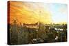 Manhattan Sunset III - In the Style of Oil Painting-Philippe Hugonnard-Stretched Canvas