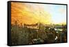 Manhattan Sunset III - In the Style of Oil Painting-Philippe Hugonnard-Framed Stretched Canvas