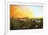 Manhattan Sunset III - In the Style of Oil Painting-Philippe Hugonnard-Framed Giclee Print