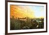 Manhattan Sunset III - In the Style of Oil Painting-Philippe Hugonnard-Framed Giclee Print