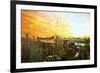 Manhattan Sunset III - In the Style of Oil Painting-Philippe Hugonnard-Framed Giclee Print