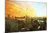 Manhattan Sunset III - In the Style of Oil Painting-Philippe Hugonnard-Mounted Giclee Print