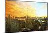 Manhattan Sunset III - In the Style of Oil Painting-Philippe Hugonnard-Mounted Giclee Print