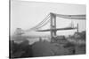 Manhattan Suspension Bridge under Construction as Viewed from Brooklyn-null-Stretched Canvas