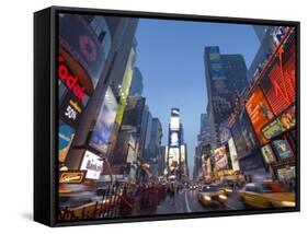 Manhattan Times Square, New York City, USA-Alan Copson-Framed Stretched Canvas