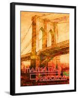 Manhattan to Brooklyn-The Vintage Collection-Framed Giclee Print