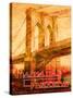 Manhattan to Brooklyn-The Vintage Collection-Stretched Canvas
