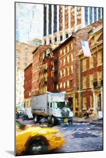 Manhattan Traffic - In the Style of Oil Painting-Philippe Hugonnard-Mounted Giclee Print