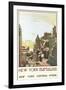 Manhattan Travel Poster-null-Framed Art Print