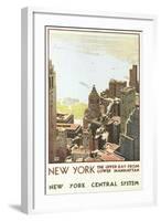 Manhattan Travel Poster-null-Framed Art Print