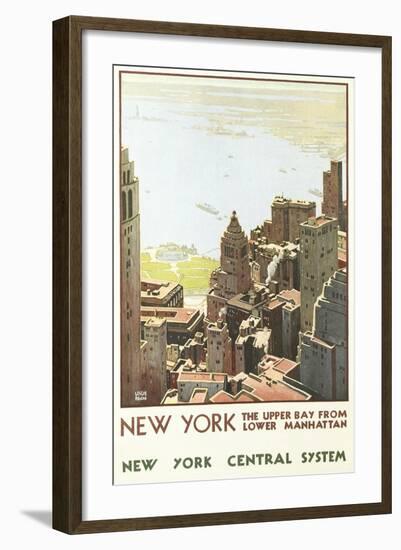 Manhattan Travel Poster-null-Framed Art Print