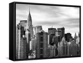 Manhattan View and the Chrysler Building-Philippe Hugonnard-Framed Stretched Canvas