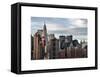 Manhattan View and the Chrysler Building-Philippe Hugonnard-Framed Stretched Canvas