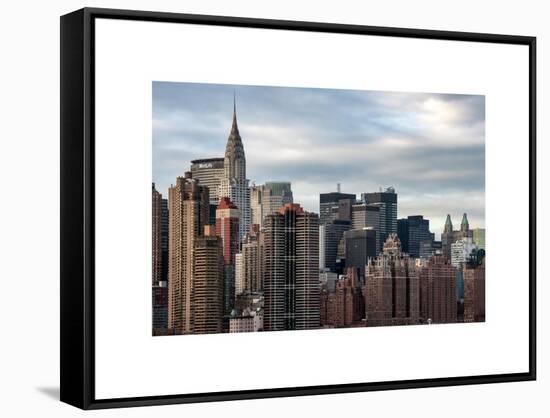 Manhattan View and the Chrysler Building-Philippe Hugonnard-Framed Stretched Canvas