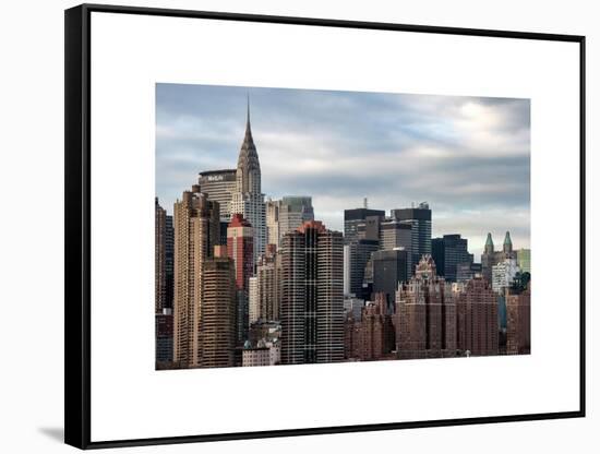 Manhattan View and the Chrysler Building-Philippe Hugonnard-Framed Stretched Canvas