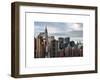 Manhattan View and the Chrysler Building-Philippe Hugonnard-Framed Art Print