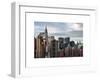 Manhattan View and the Chrysler Building-Philippe Hugonnard-Framed Art Print