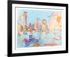 Manhattan-View from Governer's Island I-Wayne Ensrud-Framed Limited Edition