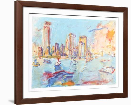 Manhattan-View from Governer's Island I-Wayne Ensrud-Framed Limited Edition