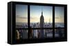 Manhattan View from the Window-Philippe Hugonnard-Framed Stretched Canvas