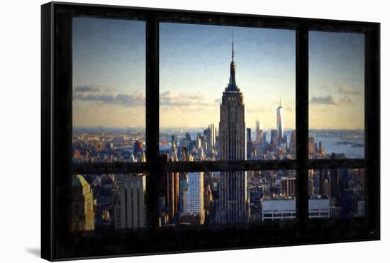 Manhattan View from the Window-Philippe Hugonnard-Framed Stretched Canvas