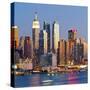 Manhattan, View of Midtown Manhattan across the Hudson River, New York, USA-Gavin Hellier-Stretched Canvas